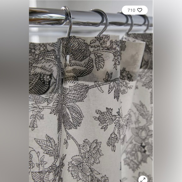 (NEW) Toile Shower Curtain - Picture 3 of 3